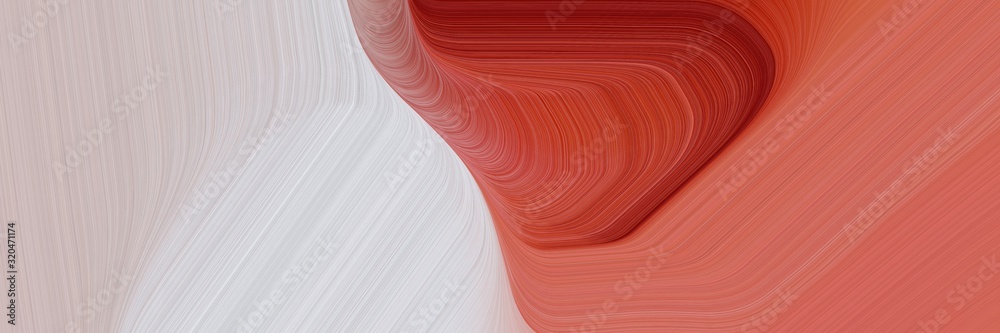 Aufkleber banner background graphic with indian red, light gray and silver color and modern soft swirl waves b
