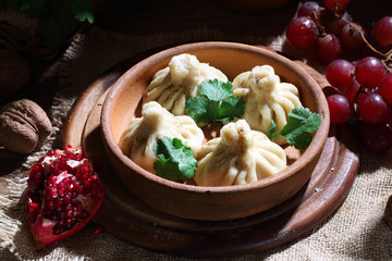 Still life with khinkali