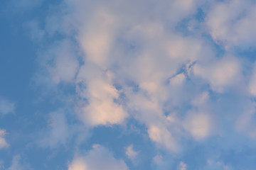 Blue sky with cloud in witner season, Nature background