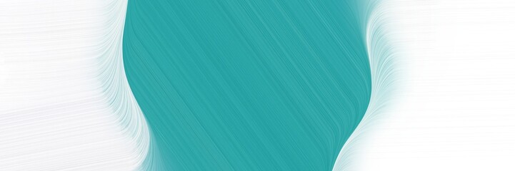 Obraz premium card background texture with light sea green, white smoke and medium aqua marine color and contemporary waves illustration