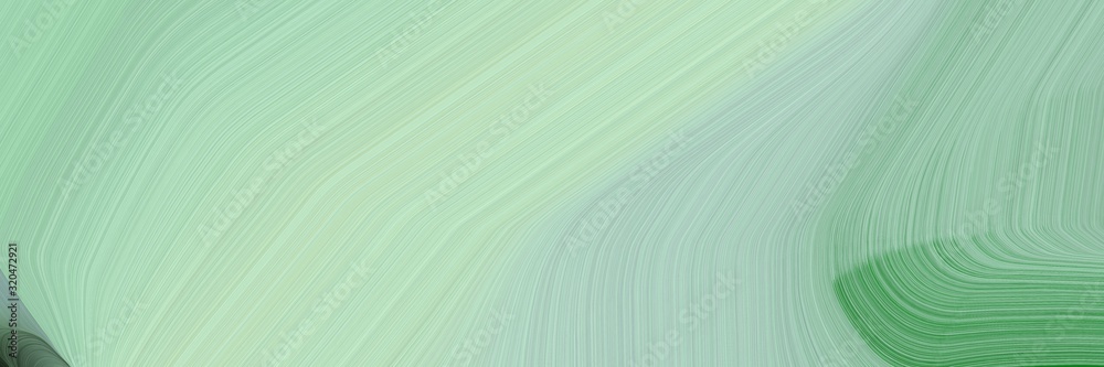 Poster card background texture with ash gray, sea green and cadet blue color and modern curvy waves backgro
