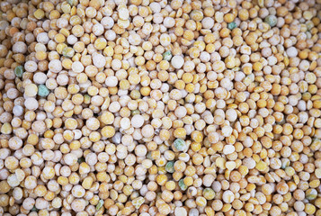 banner of dry peas in market