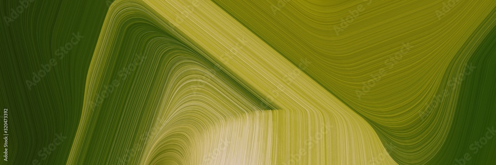Poster card background texture with olive, dark khaki and very dark green color and elegant curvy swirl wav