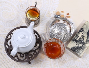 Obraz na płótnie Canvas Tea with Apricot Jam