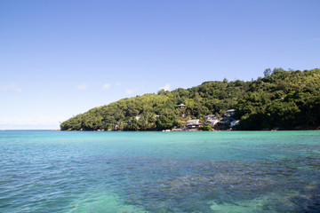 Beautiful view at Praslin Island Seychelles