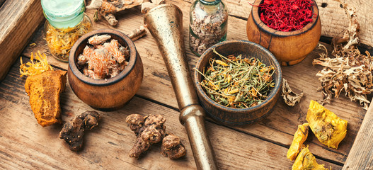 Selection healing herbs