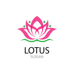 Beauty Vector Lotus flowers design logo Template icon