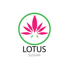 Beauty Vector Lotus flowers design logo Template icon
