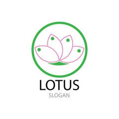 Beauty Vector Lotus flowers design logo Template icon