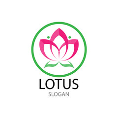 Beauty Vector Lotus flowers design logo Template icon