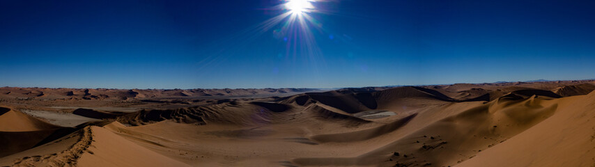 High noon panorama in the Desert