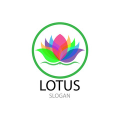 Beauty Vector Lotus flowers design logo Template icon