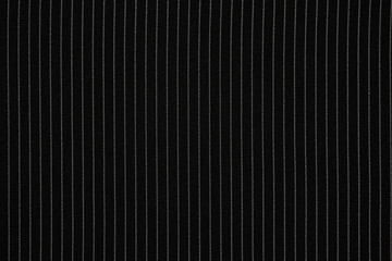 Obraz premium black cotton fabric textile material with white stripes for designers background texture