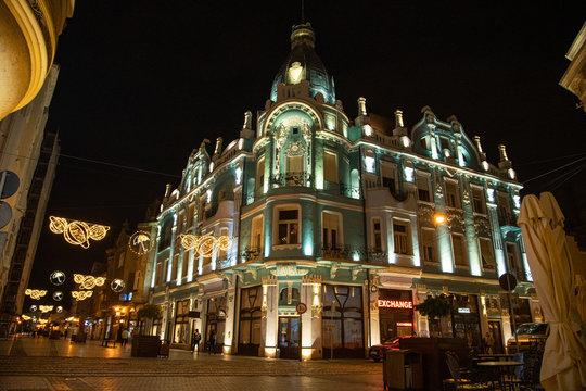 Oradea, an european city from Romania. Old city with beautiful architecture