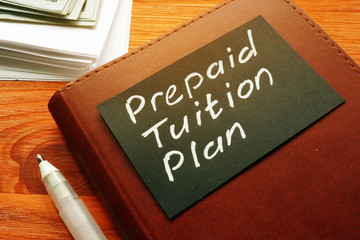 Writing note shows the text Prepaid tuition plan