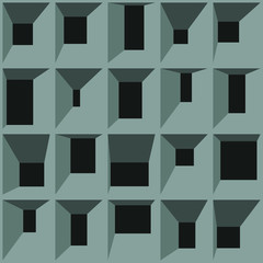 Abstract Structure Blocks Generative Art background illustration