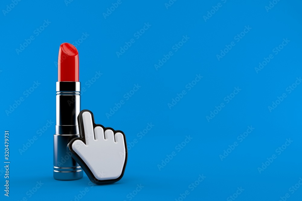 Poster Lipstick with web cursor