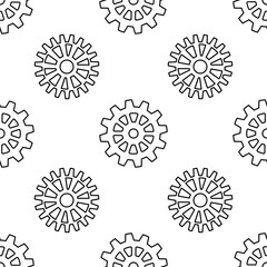 Vintage seamless pattern with gears for fabric design.