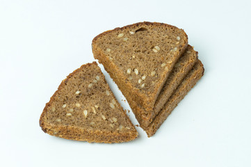 rye bread with sunflower flax seeds