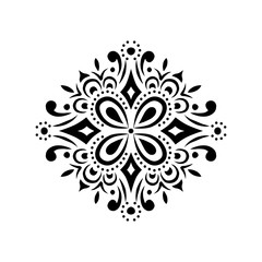 Simple flat design illustration ornament mandala