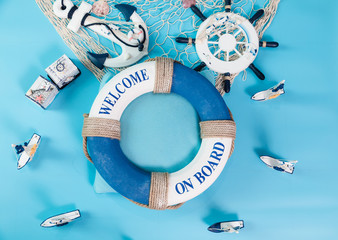 Sailboat concept sea scene photography props