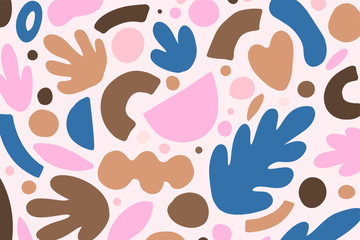 Modern abstract banner with hand drawn geometric shapes. Vector illustration