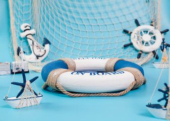 Sailboat concept sea scene photography props