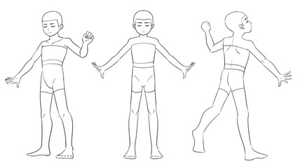 素体　子供　坊主