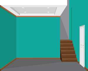 Perspective room vector for decoration