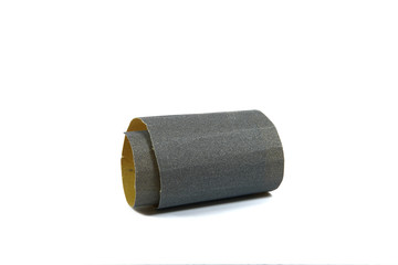 Sand paper isolated on white background