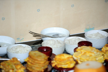 Food for Korean ancestral rites table 