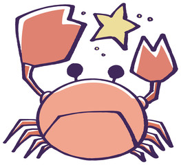 蟹座　１２星座　イラスト