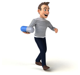 Fun 3D cartoon casual character