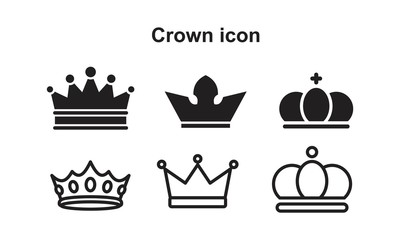Crown Icon template black color editable. Crown Icon symbol Flat vector illustration for graphic and web design.
