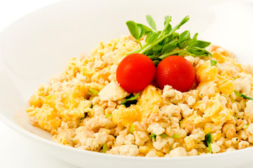 木綿豆腐のチャーハン風