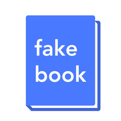 fake blue news book concept isolated vector