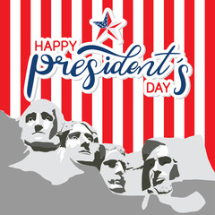 Happy president's day vector - 320487743