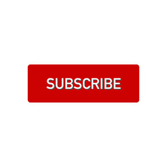 Button with subscribe video channel. Vector icon