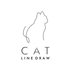 Minimalist Cat Line Draw