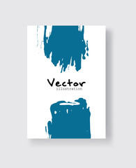 Abstract ink brush banners with grunge effect