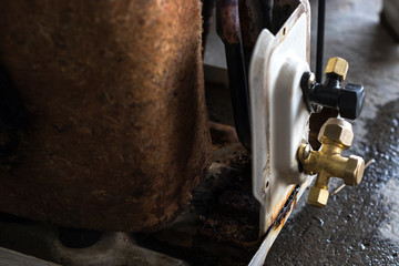 The air conditioner is damaged. Refrigerant leaks from the system.  Must be repaired by a...