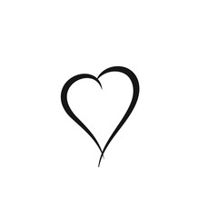 Hand drawn heart vector icon