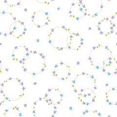 Seamless pattern material of an abstract flower,