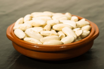White beans of the Faba Asturiana variety
