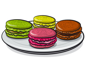 colorful macarons