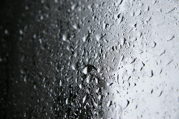water drops on a glass