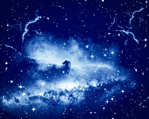 Universe filled with stars, nebula and galaxy. Galaxy background