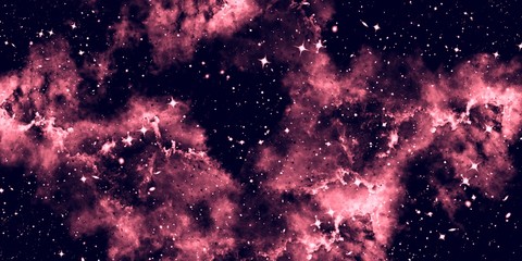 Colorful space shot of milky way galaxy with stars on a night sky. Universe filled with stars, nebula