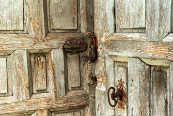 Door with lock.