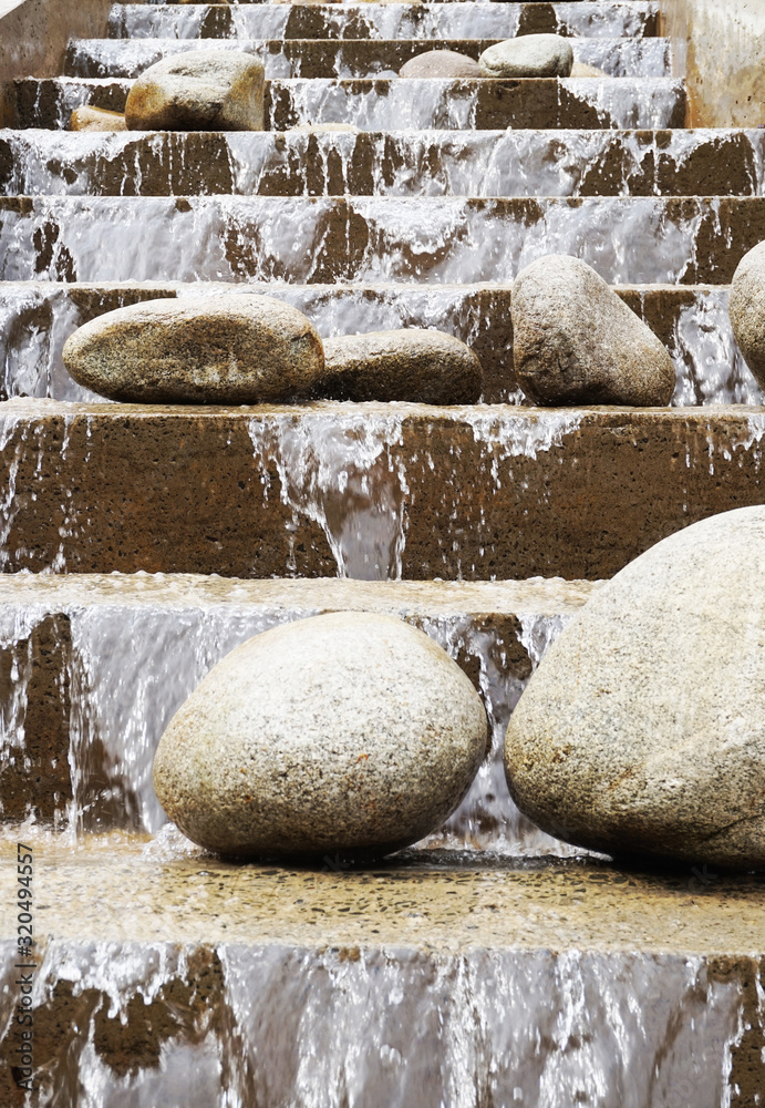 Wall mural small waterfall natural texture